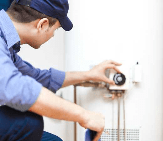 Man working on a plumbing project.