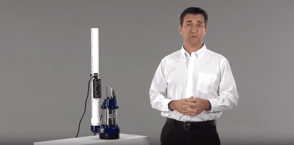 Man with a sump pump
